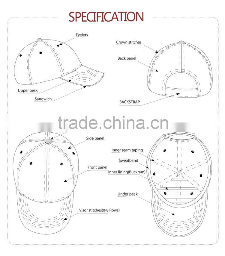 Baseball Cap Snapback High Quality Customized 3D Embroidery Logo 6 Panel Hip Hop Cap and Hat