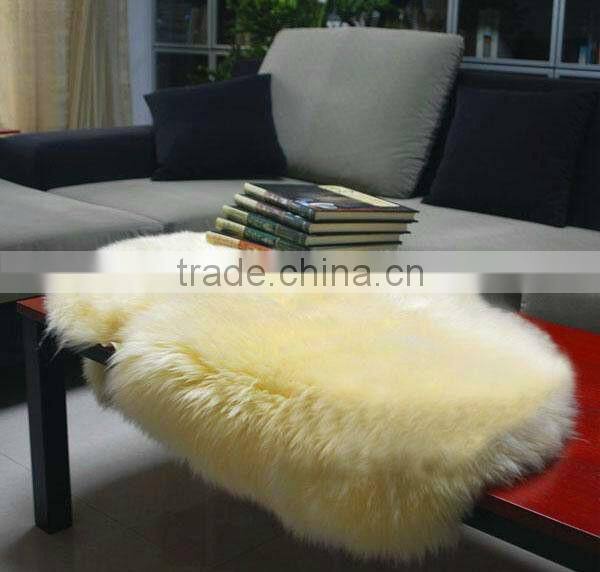Hot Selling 100% wool sheared Plush sheep fur skin rugs Merino Fur blanket 110*65cm