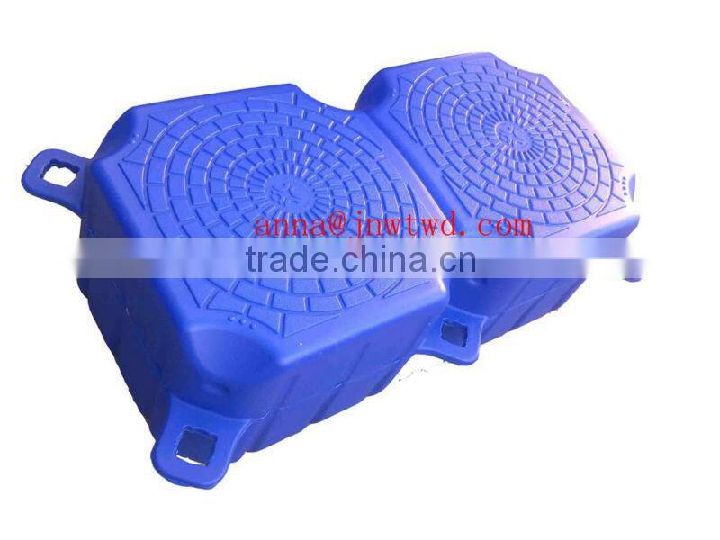 Plastic hollow blow mould for hollow seat , lid , roadbarriers , tool kit