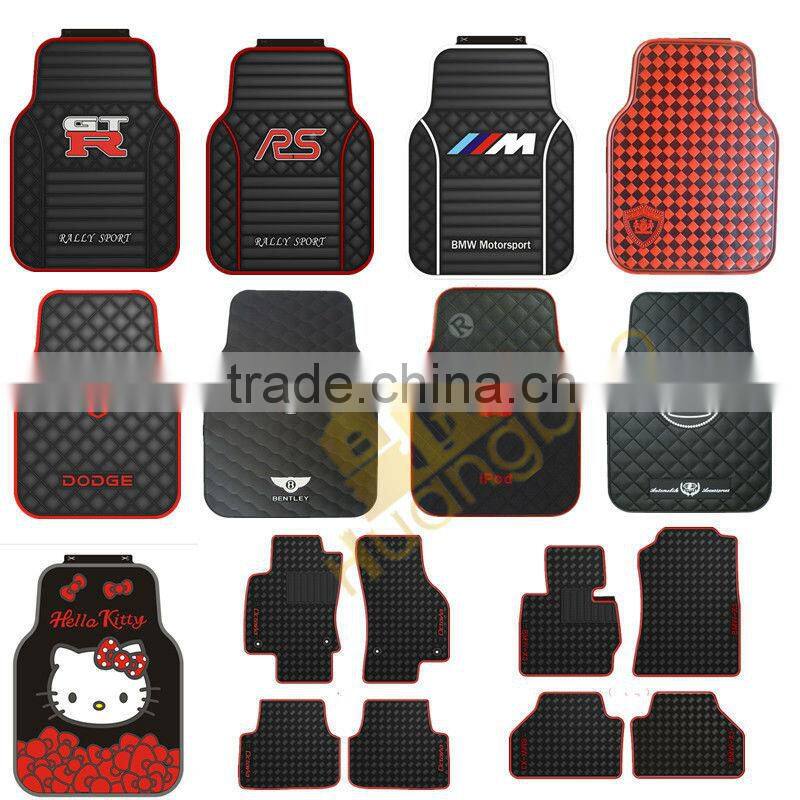 Fashion design car floor mat with brand logo