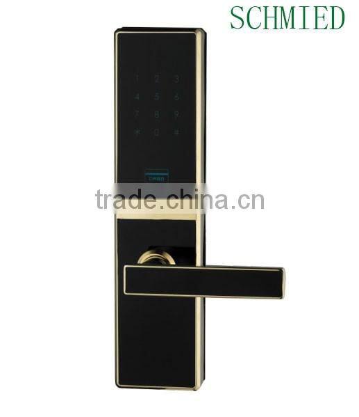 2015 best seller Fingerprint password mechanical keys with the Mechanical keys polished chrome and gold