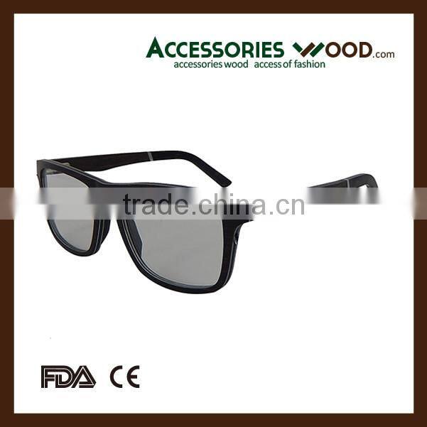 2016 Men Fashion Eyewear Ebony Wood Sunglasses and Customized Logo