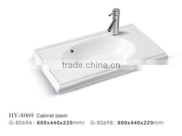 Sanitary Ware China Ceramic Rectangle Art Wash Basin Models