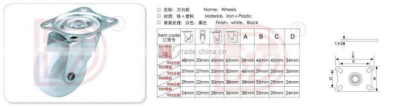 Swivel dust cap single caster wheel/rotation runner