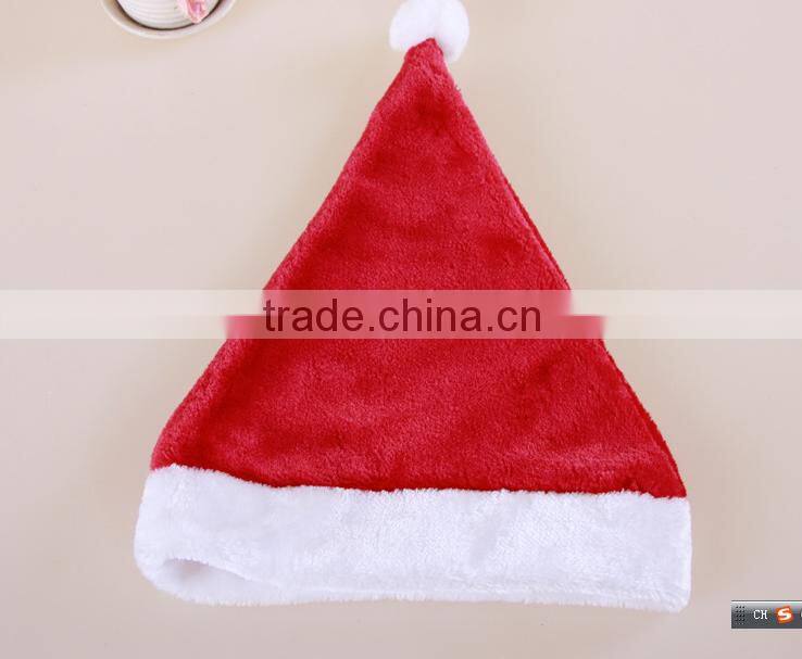Child Adult Christmas Supplies Handmade Plush Christmas Santa Hat