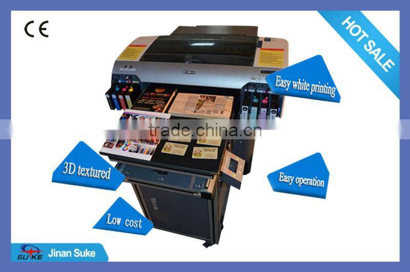 Latest 1440 dpi 8color UV Flatbed Printer on rigid,flexible,flat,corrugated media