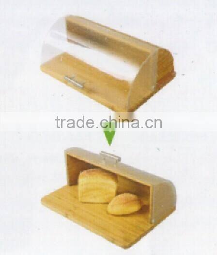 Totally bamboo durable and double large bread box for food storage