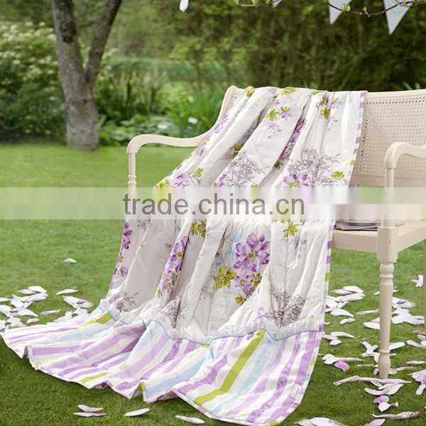 New design thailand cheap polyester printed summer blanket quilt