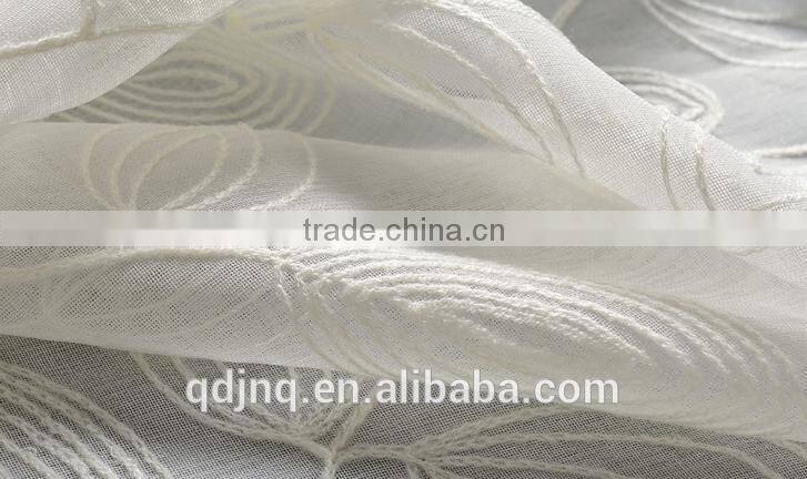 Wholesale China Elegent Patterned Modern Embroidered Sheer Voile Curtains