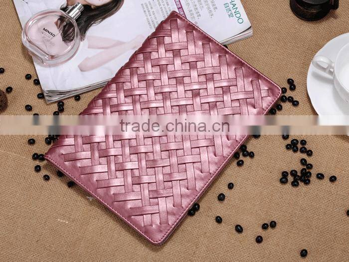 Hot For iPAD Air 2 Case Leather Cover Case Wallet Grid Texture Skin Case With Stand