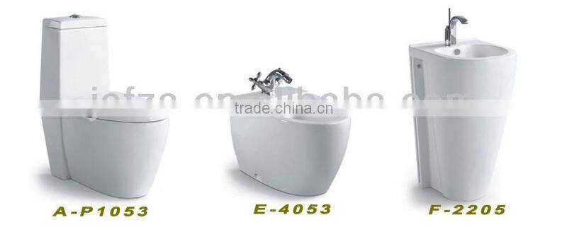 F05 Hot selling ceramic round bowl shape basin, colored basin white inside and red outside wash basin