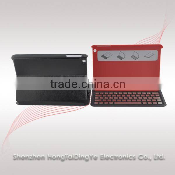 360 degree rotated bluetooth keyboard with PU case for samsung galaxy tab 10.1 from bluetooth factory