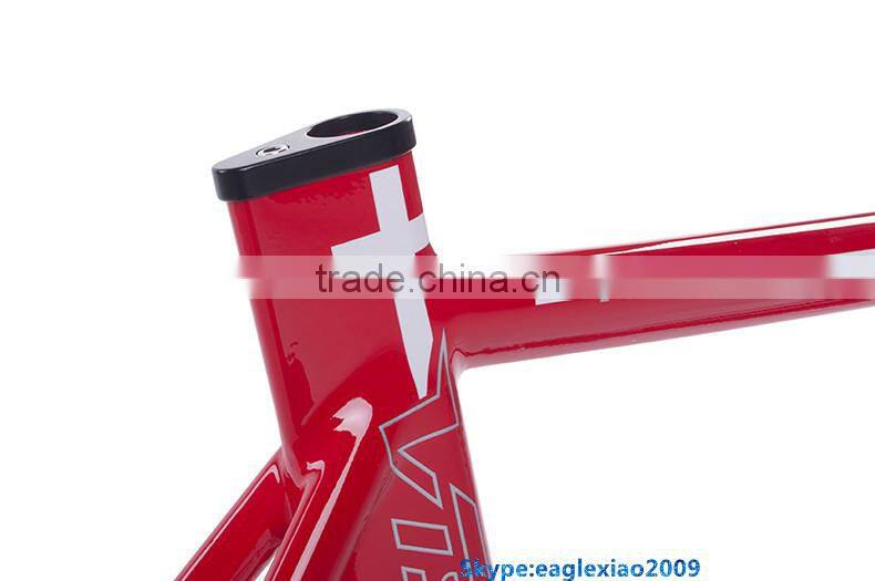 2016 hot selling fixed gear bike frame with front fork and led mountain diving flashlight free shipping