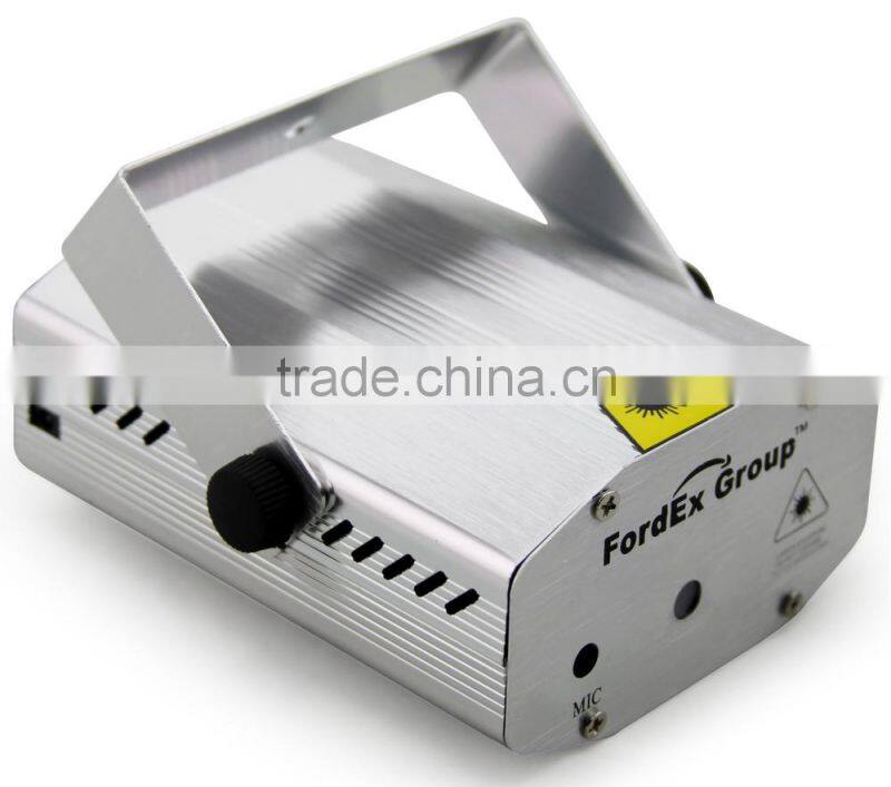 Sidiou Group Mini Red and Green Laser Stage Lighting Moving Party Stage Light Projector Stage Lighting Disco Show Laser (Silver)