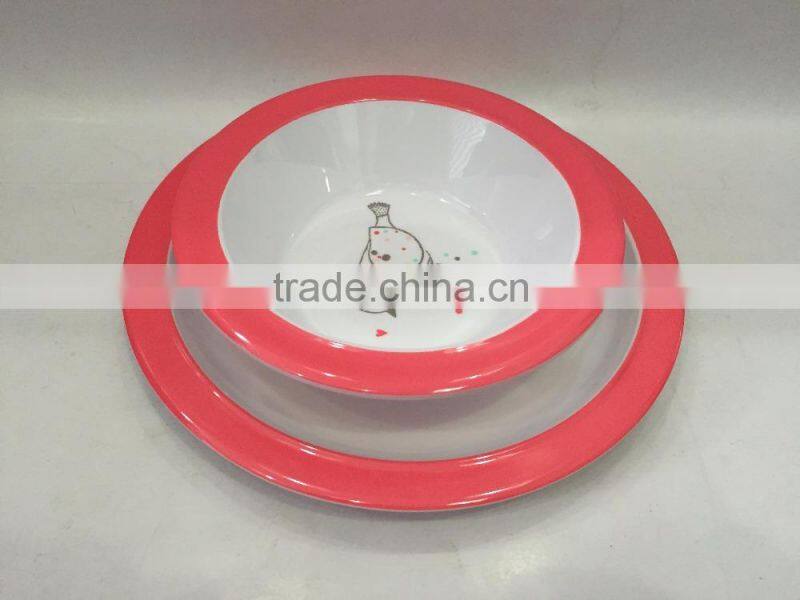 Melamine Kids set Plastic Dinnerware Set