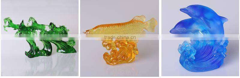 Crystal gift gold arowana fish