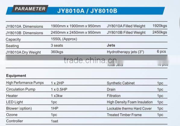 indoor round whirlpool, bathtub hot tub
