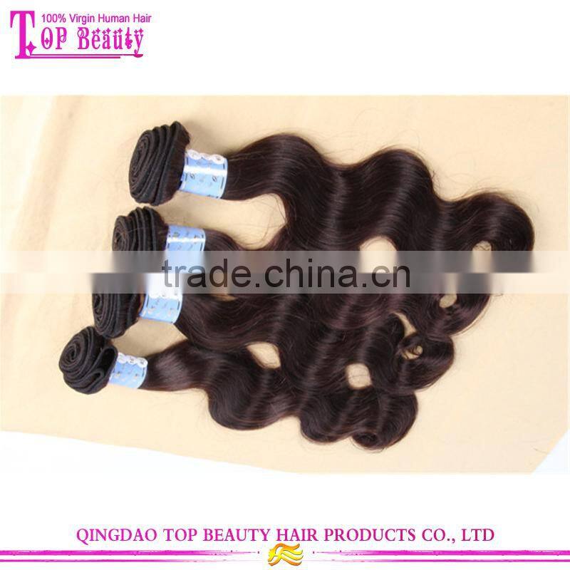 #3 Color body wave 100 pure brazilian virgin human hair