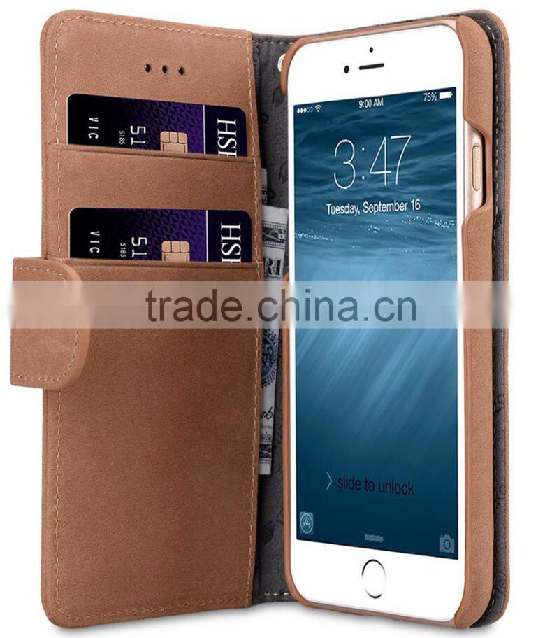 2016 classic Brown Wallet case MOBILE PHONE COVER Leather Case for Apple iPhone 7 Plus (5.5")