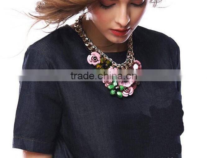 Flower necklace costume jewellry wholesale rajasthani jewellery