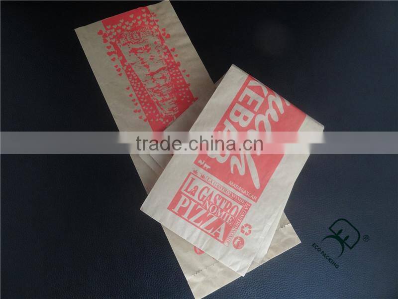 Custom printed cheap brown kraft paper bag for food