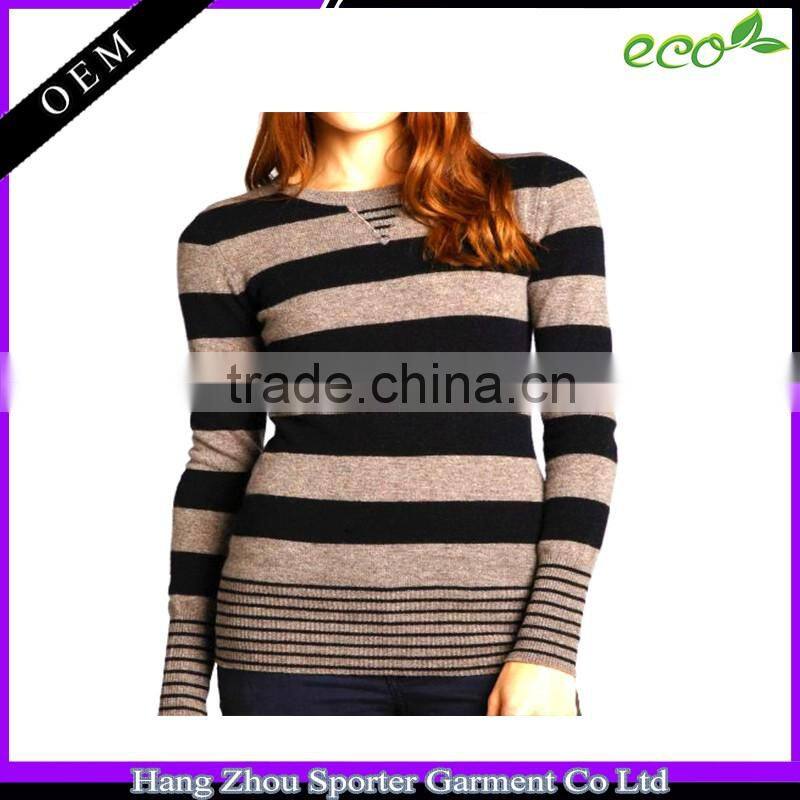 16FZCAS13 crew neck women sweater cashmere pullover
