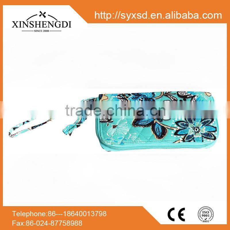 Factory wholesale candy big foldable 100% cotton quilted women's handset bag