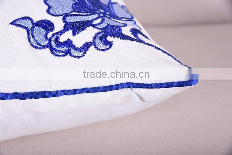 china supplier competitive price cotton fabric ready made embroidered cushions