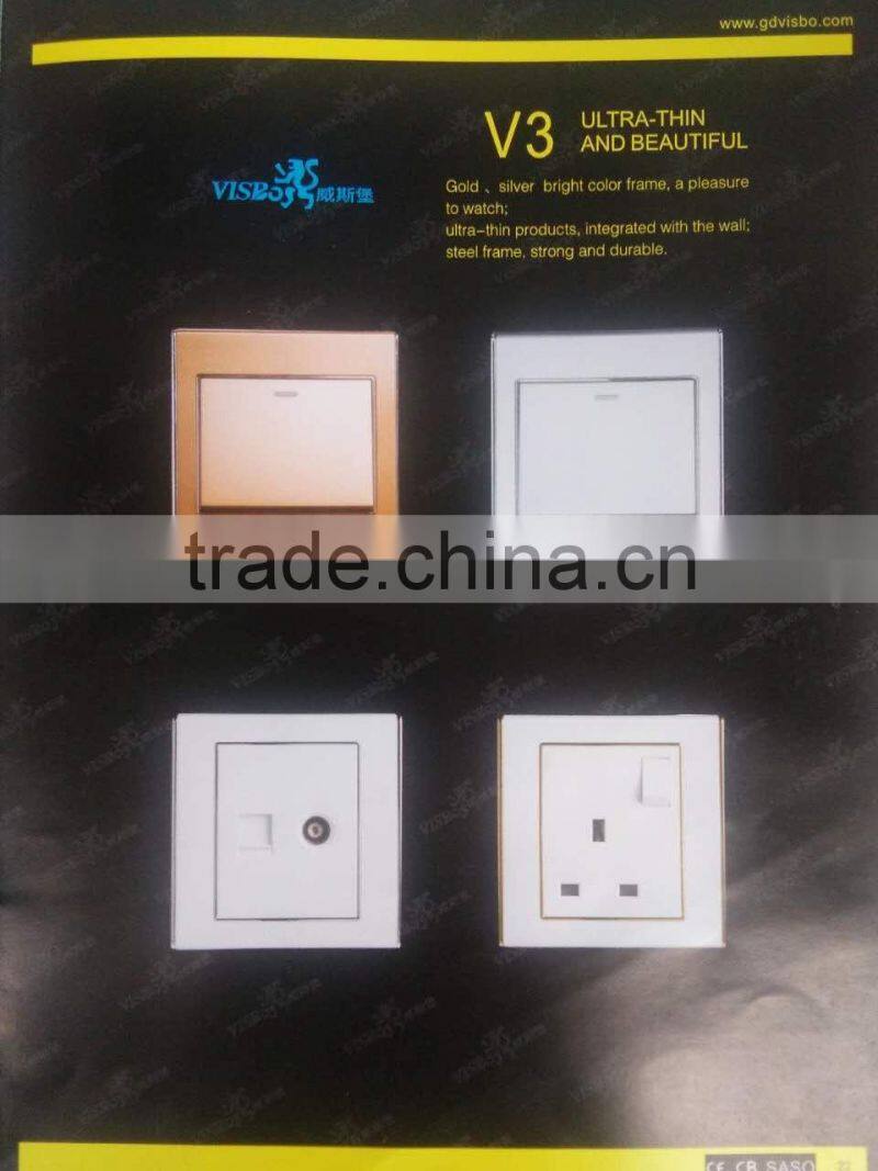 Hot Product PC Material Electric Satellite TV Wall Socket