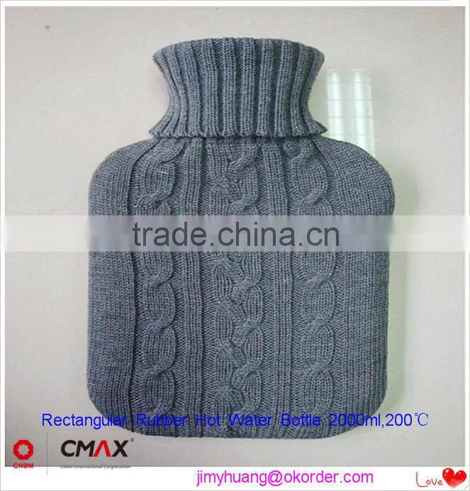 Hot Water Bottle Animal Plush Cover 2000ml Natural Rubber Medical Houseware /JH