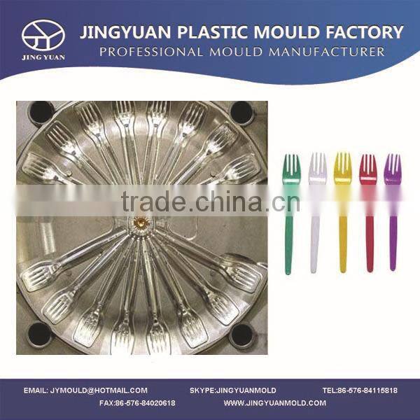 OEM Custom plastic spoon fork knife mould manufacturer / High quality Disposable spoon fork knife injection mould/mold supplier