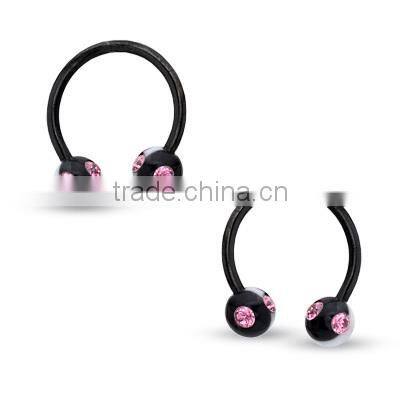 Shine Gems CBR Horseshoes Eyebrow Rings Piercings Body Jewelry