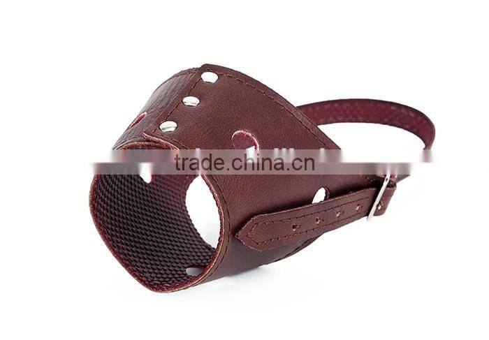 Comfortable Breathing Leather Pet Muzzle, Custom Dog Mouth Mask, Mouth Cover