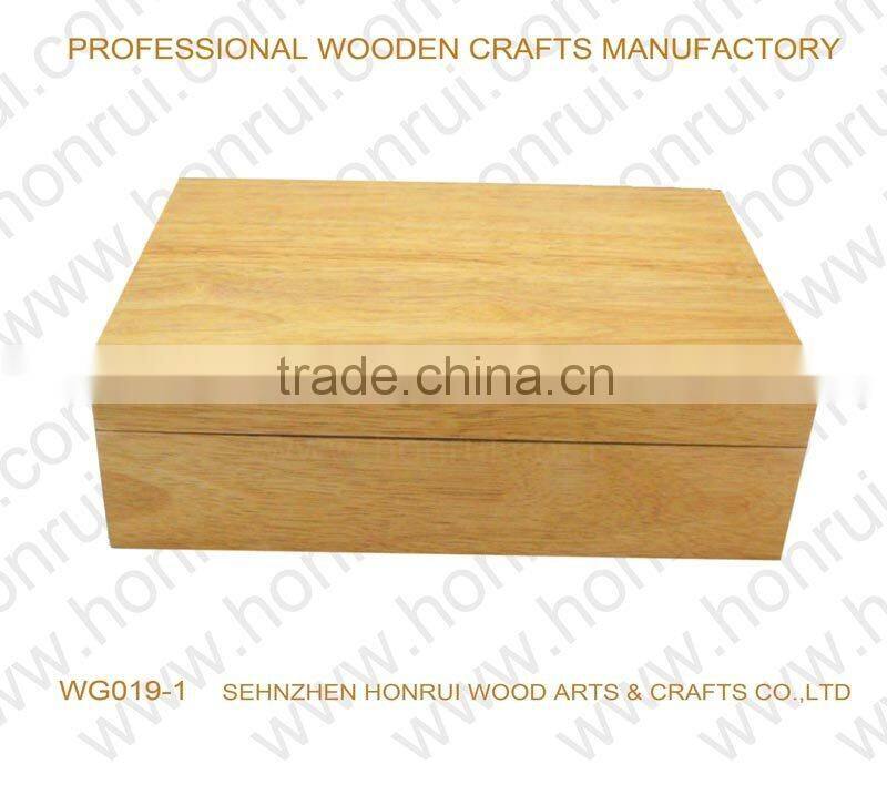 Honrui matt wood craft box WG019