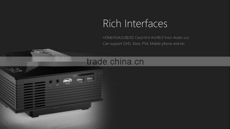 In stock!! 1200Lumens 800*480 Newest Micro WIFI 2.4G Laser HDMI Projector UC46