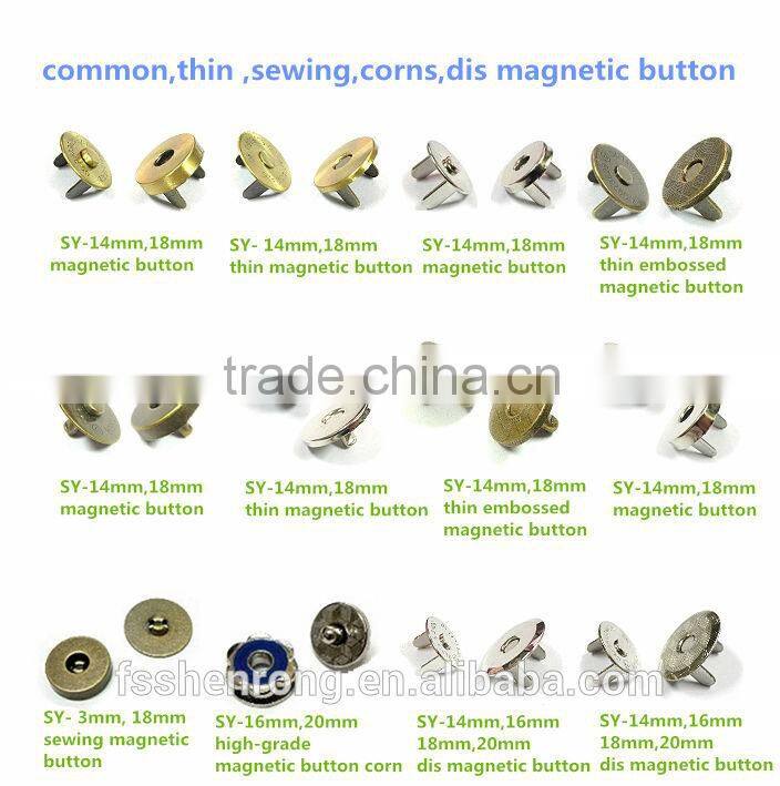most popular strong magnet sewing PVC magnet button with plastic covered and waterproof for fabric & clothing