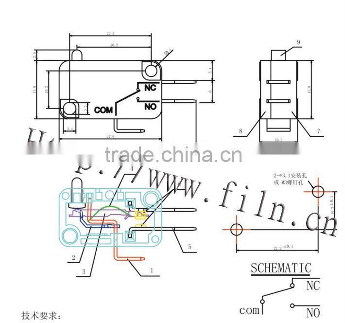 FL7-010 zippy types of micro on off switch