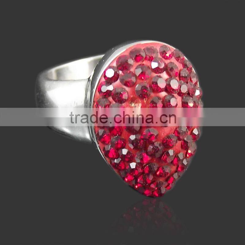 316L stainless steel crystal rings wholesale