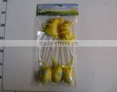 Yellow Eggs With 2 Rabbits For Easter Day