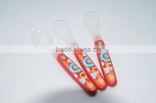 HB-69028 Durable Stainless Steel Baby Cutlery Set spoon and Fork set Plastic Handle