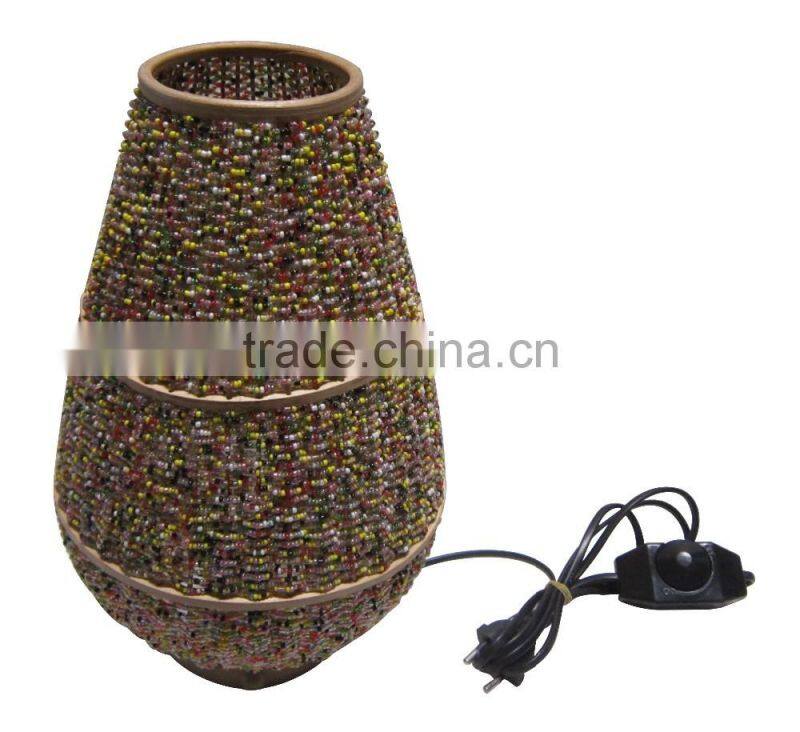 Bead lamp with lotus bulb shape, gold color included electric wire, socket and light bulb