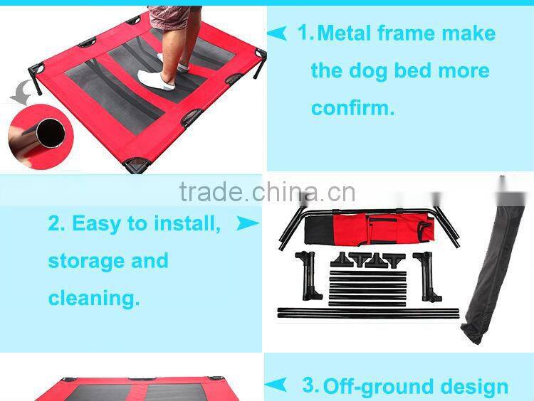 Outdoor durable metal frame elevated dog bed/orthopedic dog bed/raised dog bed pet