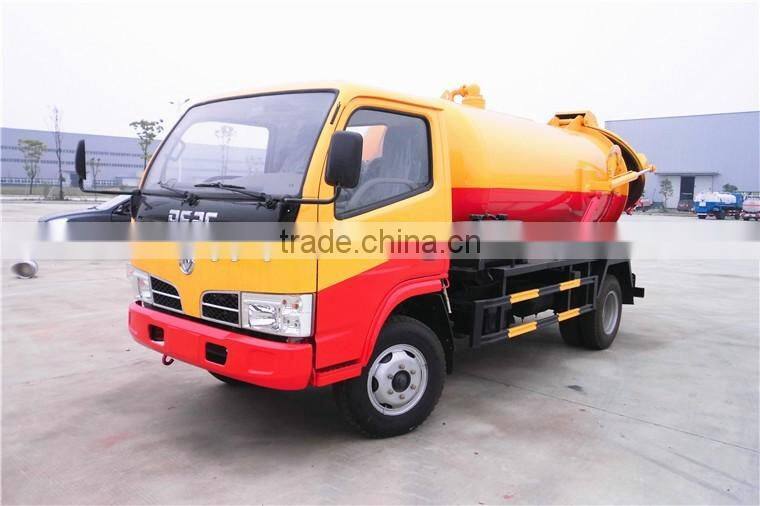 dongfeng 4 cbm vacuum sewage truck pump, sewage truck for sale