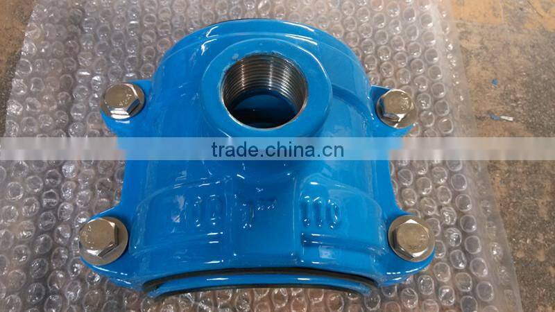 Ductile Iron Casting 63mm Saddle for PE pipe