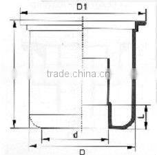 UPVC plastic high-deep floor drain DIN /plastic floor drain