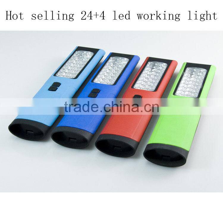 24+4 led working light with ultra bright led flashlight led working lamp