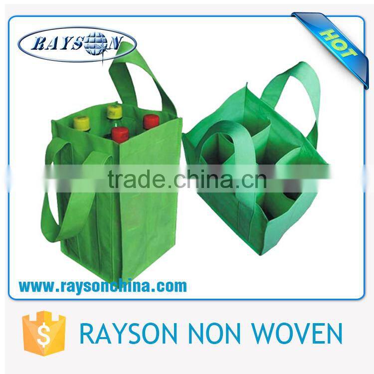 Wholesale Custom Promotional Firm 1.5L ,Single / 4 / 6 Bottle Tote Non Woven Wine Bag