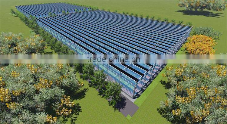 High quality glass greenhouse with greenhouse heater