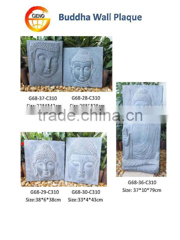 Fiberglass buddha head wall plaque for wall decoration