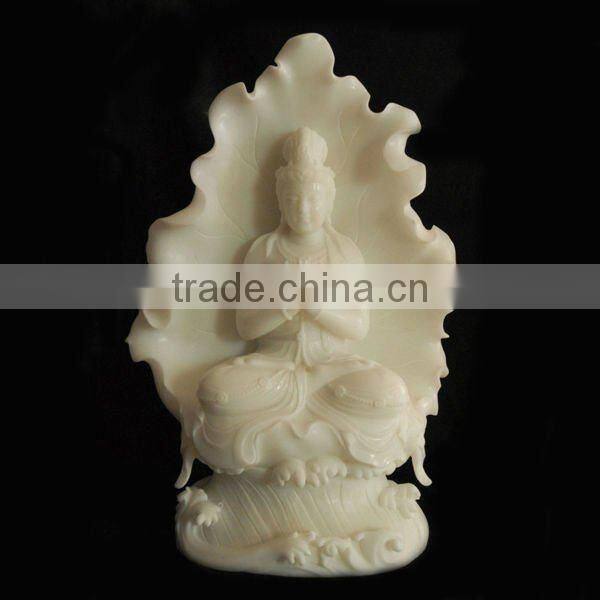 Small Marble Sitting Statue of Kwan-yin